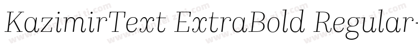 KazimirText ExtraBold Regular字体转换